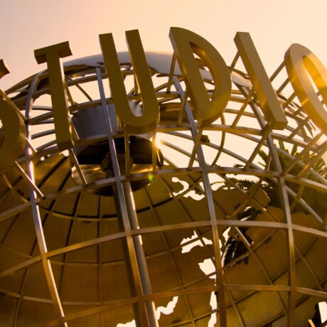The grand entrance to Universal Studios Hollywood, highlighting the excitement and adventure near Orangeland RV Park in Orange, CA.